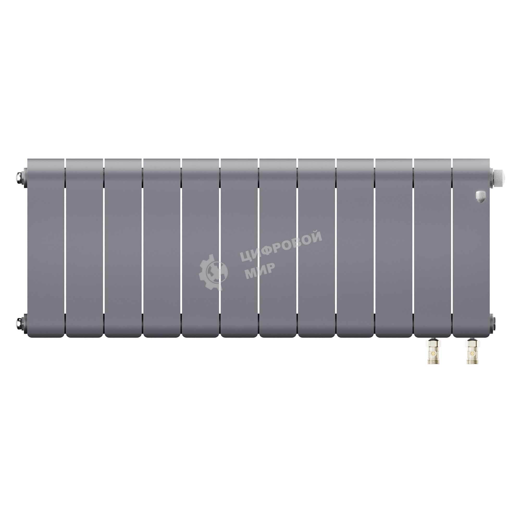 Радиатор биметаллический Royal Thermo Infinity 300 Silver Satin VR80 - 12 секц.