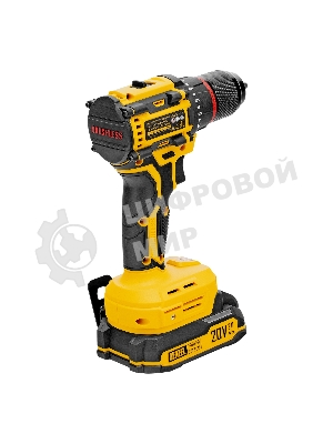 Дрель-шуруповерт Denzel CDH-BL-20, 20 В, 2 Ач, 50 Нм, бесщеточный