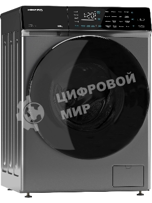 Стиральная машина HIBERG i-DDQ9 - 612 Sd серая, загрузка фронтальная 6кг, 1200 об/мин., класс: A+++