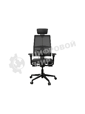 Кресло руководителя эргономичное Метта Yoga Spine Black Edition черный сиденье черный сетка с подголов. крестов.5-луч. металл хром