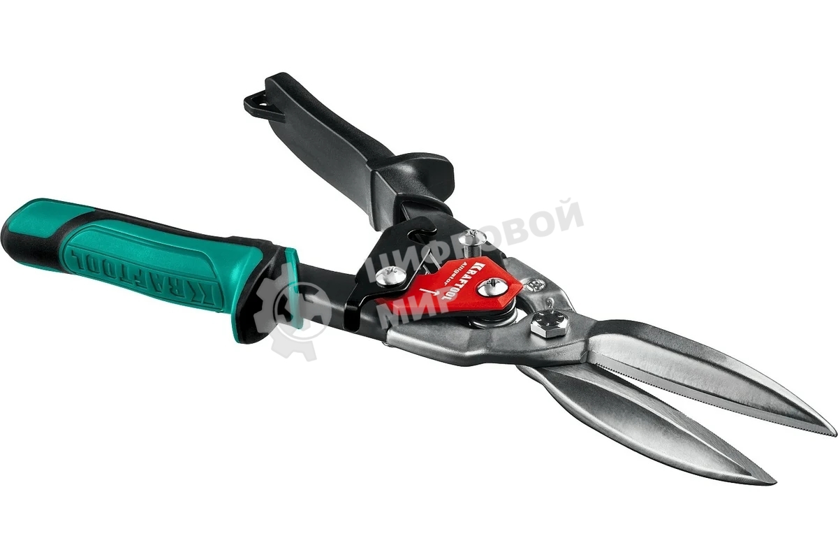 Ножницы по металлу KRAFTOOL Alligatorпрямые удлиненные, Cr-Mo, 290 мм