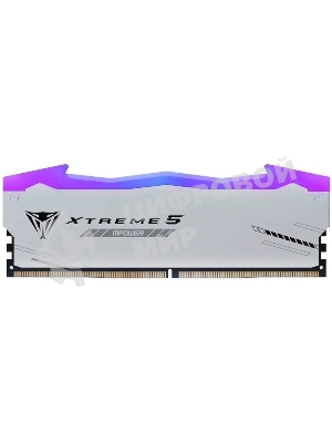 Оперативная память Patriot Viper Xtreme 5, DDR5, 48GB (2x24GB), 8000MHz, CL38, DIMM, с радиаторами, RGB, серебристый