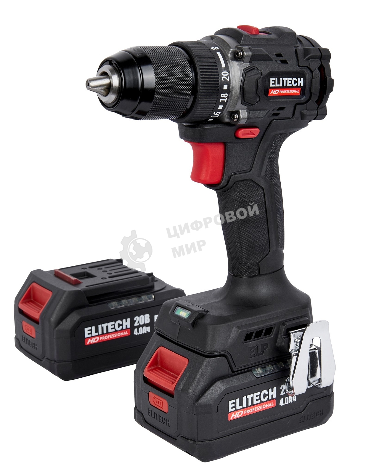 Дрель-шуруповерт аккумуляторная Elitech CD 20SL2 (E2201.040.02) 80Вт аккум. патрон:быстрозажимной (кейс в комплекте) (205718)