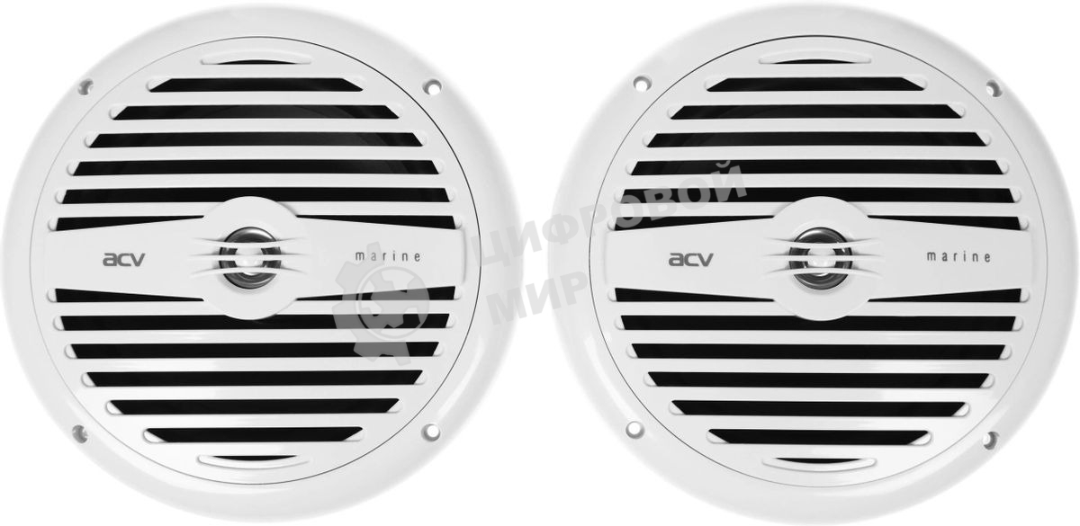 Колонки автомобильные ACV Marine MR802 80Вт 90дБ 20 см (8 дюйм) (ком.: 2 кол.) коаксиальные двухполосные