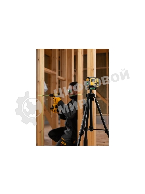 Лазерный уровень мультипризменный Denzel DLV-360-3T, 30 м, зеленый луч, Li-Ion 2,4 Aч, штатив