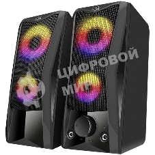 Акустическая система Sven 445, черный, USB, 2.0,2x3 Вт(RMS), подсветка