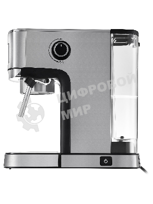 Кофеварка рожковая Evelux ECM 1009 Aroma нержавеющая сталь, исп. кофе - молотый, 1.2 л, 1350 Вт, 20 бар