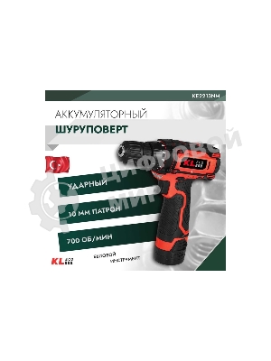 Дрель-шуруповерт KLECO KE2213NM, 12 В, 0 Ач, 19 Нм, щеточный