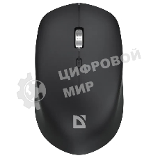 Мышь беспроводная Defender Velvet MB-406 черный, 1600 dpi, радиоканал, Bluetooth, USB, кнопки - 4