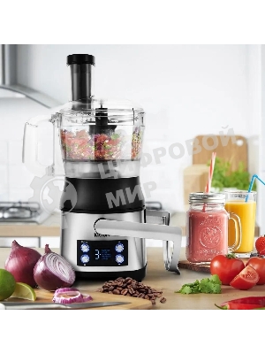 Кухонный комбайн Kitfort KT-1395 800Вт серебристый/черный