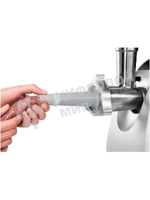 Мясорубка электрическая Bosch MFW68640 черный, 2200 Вт, 4.3 кг/мин, реверс, металлический лоток, насадки - 5