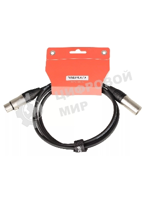Кабель микрофонный FORCE FMC-05/1.5XLR (M) - XLR (F), высококачественный балансный, малошумящий с проводниками из безкислородной меди OFC, диаметр 6 мм, профессиональные металлические разъемы, длина 1,5 м, цвет черный
