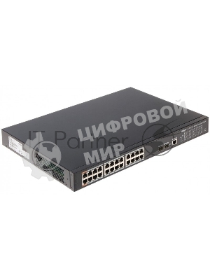 Коммутатор Dahua DH-PFS4226-24GT-240, 24×1 Гбит/с PoE + 2×SFP, управляемый