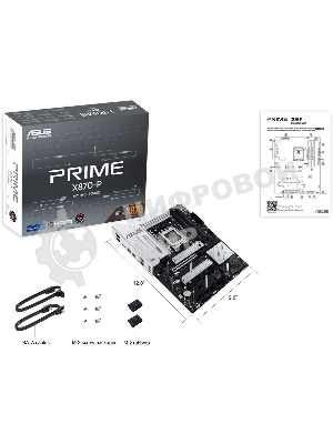 Материнская плата ASUS PRIME X870-P, AM5, AMD X870, 4xDDR5, 2xSATA, 4xM.2, 1xPCIe 5.0 x16, 2xPCIe 4.0 x1, 1xHDMI, 2xUSB-C, 1x 2.5Gb LAN, 4xUSB-A 3.2 Gen 1, 1xUSB-A 3.2 Gen 2, 4xUSB-A 2.0, 3x3.5 мм, 7.1, ATX