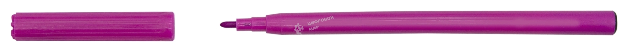 Фломастеры Silwerhof Веселые друзья 7.5мм 125мм, круглый корпус, вентилируемый колпачок, 12 цветов, пакет с европодвесом