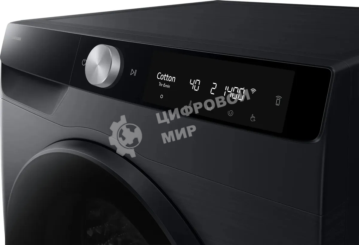 Стирально-сушильная машина Samsung WD11DG6B85BBLP черный, загрузка фронтальная 11 кг, 1400 об/мин, класс: A