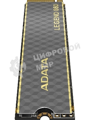 Накопитель SSD ADATA LEGEND 860, 500Gb, PCIe 4.0 x4, M.2 2280, NVMe, R/W 5000/3000, с радиатором