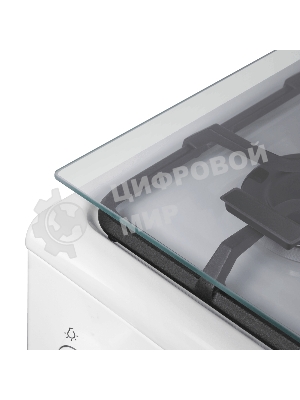 Плита газовая Maunfeld MGC50GCW08D белый, конфорок 4 шт, духовка 59 л, 50 см x 89 см x 65 см