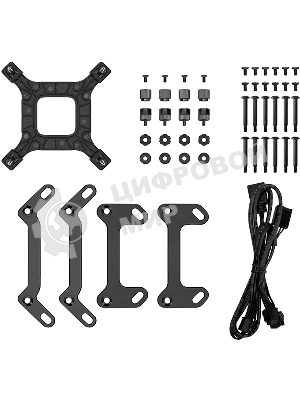 Система жидкостного охлаждения Deepcool LQ360 Ultra ARGb Soc-AM5/AM4/1200/1700/1851 черный 4-pin 38.71dB Al LCD 350W 1840gr Ret (R-LQ360-BKASMC-G-1)