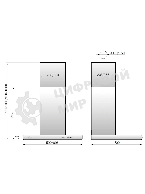 Вытяжка каминная Elikor Квадра 90Н-650-К3Д серебристый, 90 см, 650 куб. м/ч, 56 дБ