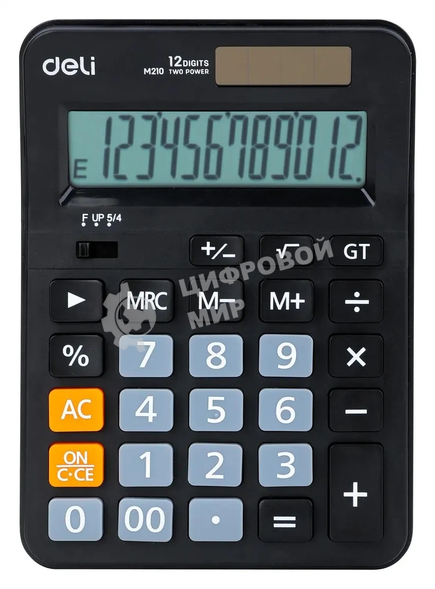 Калькулятор настольный Deli EM210 черный 12-разр.