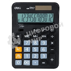 Калькулятор настольный Deli EM210 черный 12-разр.
