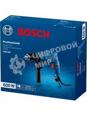 Дрель-шуруповерт Bosch GSB 600, 600 Вт, 1,5 Нм, щеточный, ударная
