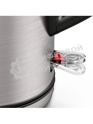 Чайник электрический Bosch TWK4P440 1.7 л, 2400 Вт, нержавеющая сталь/черный (корпус: нержавеющая сталь)