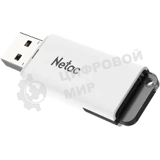 Флешка USB Netac U185 (NT03U185N-064G-32WH), 64Gb, USB 3.0, R/W 100/25, белый/серый