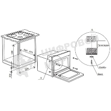 Духовка встраиваемая электрическая Electronicsdeluxe 6006.03 эшв-033 фасад стекло цвет - черный с нержав.ручками, электр.программатор 6-ти кнопочный, утапливаемые ручки, конвекция, гриль, режим разморозки,8 режимов работы, автомат.охлаждение корпуса,подсветка, объем 60 л.