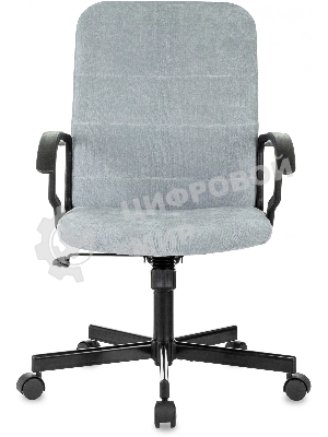 Кресло Бюрократ Triest Fabric серо-голубой, ткань