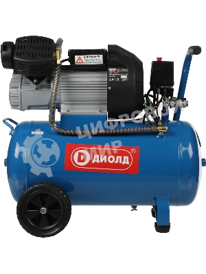 Компрессор поршневой Диолд КМП-2300/50 масляный 369л/мин 50л 2300Вт синий