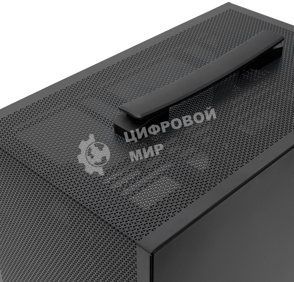 Компьютерный корпус без блока питания Case HSPD M211, Mesh Mini-tower, Black, TG, 0.7 SPCC, no fans,mATX, mITX, 175/330/150мм, 2x2.5