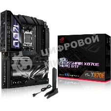 Материнская плата ASUS ROG CROSSHAIR X870E HERO BTF, AM5, AMD X870E, 4xDDR5, 4xSATA, 5xM.2, 1xPCIe 5.0 x16, 1xPCIe 4.0 x4, 1xHDMI, 1x2.5Gb LAN, 1x5Gb LAN, Wi-Fi 7, Bluetooth 5.4, 2xUSB-C 40Gbps (USB4 / Gen3x2), 2xUSB-C 20Gbps (USB 3.2 Gen2x2), 6xUSB-A 10Gbps, 3x3.5 мм, 7.1, ATX