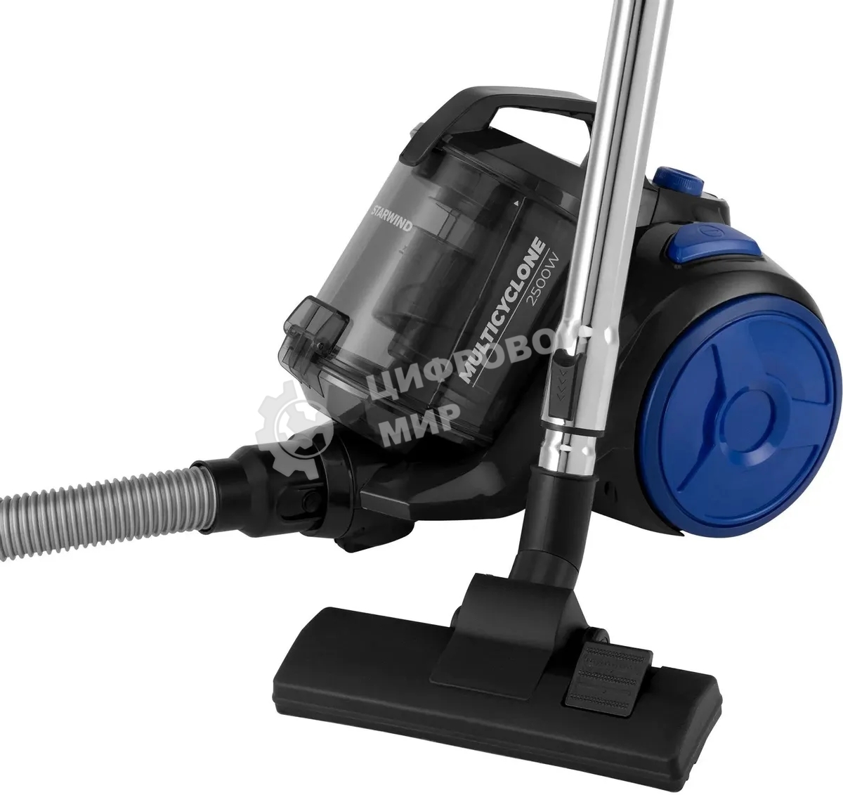 Пылесос Starwind SCV2555 черный/синий, 400/2500 Вт, уборка сухая, пылесборник контейнер 3 л