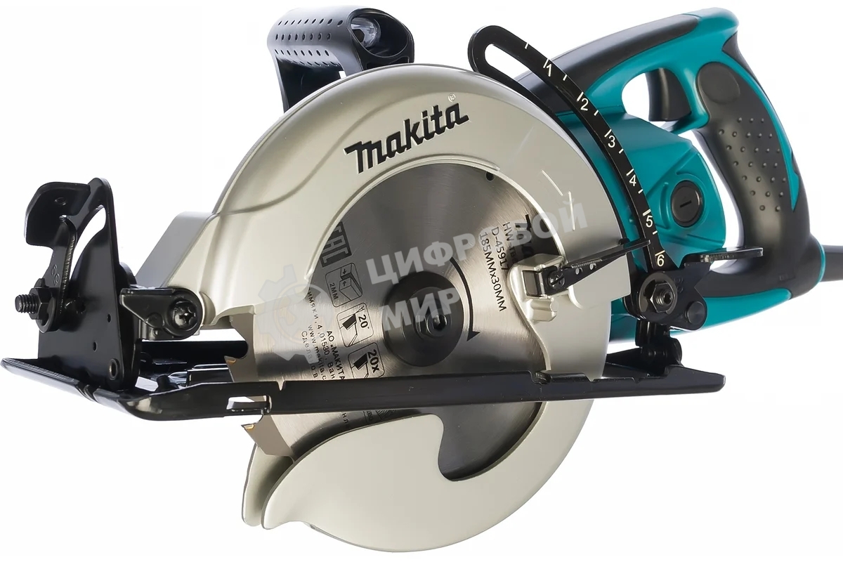 Пилы электрические дисковые, торцовочные Makita 5477NB Пила диск гипоидная , 1800Вт,4500об\м,диск-ф185х15.8мм,рез-60мм,6.5кг,кор,наклон-45гр