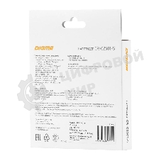 Кард-ридер Digma CR-С2501-S/серебристый/SD/TF/micro-SD/USB Type-C/алюминий