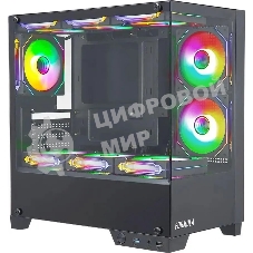 Компьютерный корпус AeroCool/Formula Cristal Z1M черный без БП mATX 2xUSB 2.0 1xUSB 3.0 audio bott PSU
