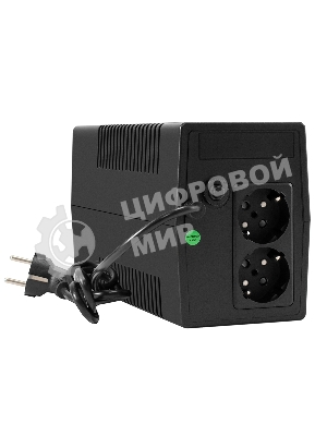Источник бесперебойного питания ExeGate Power NB-400.LED.AVR.2SH (400VA/240W, LED, AVR, 2*Schuko, батарея 12V 4.5Ah, черный)