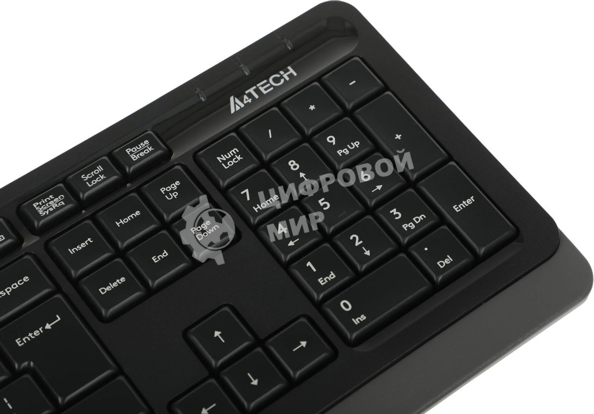 Комплект клавиатура + мышь A4 Fstyler F1010 клав:черный/серый мышь:черный/серый USB Multimedia