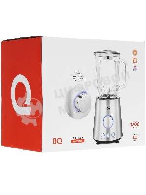 Блендер стационарный BQ SB1000 серебристый, 1200 Вт, плавная регулировка