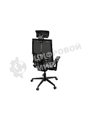 Кресло руководителя эргономичное Метта Yoga Spine Black Edition черный сиденье черный сетка с подголов. крестов.5-луч. металл хром