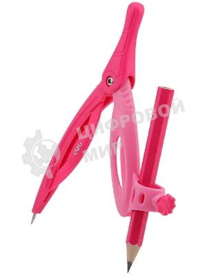 Циркуль Deli EG30204, корпус ассорти, пластик, в комплекте: линейка/транспортир/2 угольника/карандаш/ластик/точилка