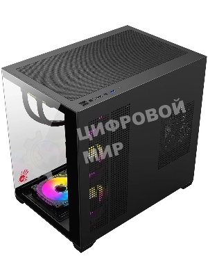 Компьютерный корпус Bloody CC-122 черный без БП ATX 10x120мм 1xUSB2.0 1xUSB3.0 audio