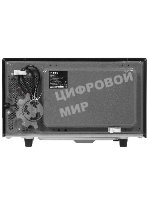 Микроволновая печь Hyundai HYM-D2073 черный, 23 л, 800 Вт, переключатели - кнопки, поворотный механизм