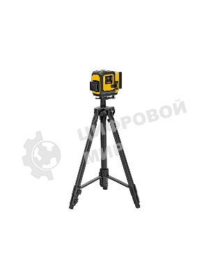 Лазерный уровень мультипризменный Denzel DLV-360-3T, 30 м, зеленый луч, Li-Ion 2,4 Aч, штатив