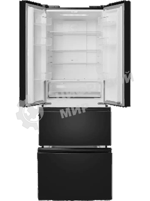 Холодильник Maunfeld MFF180NFBE01 черный трехкамерный 224/113л морозилка снизу, No Frost