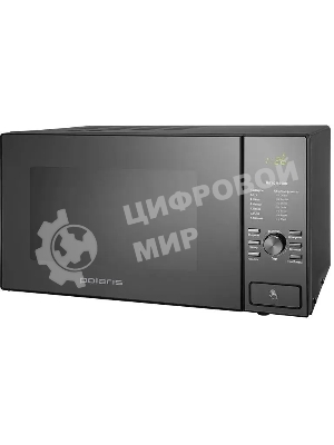 Микроволновая печь Polaris PMO 2303D RUS черный, 23 л, 900 Вт, переключатели- кнопки, поворотный механизм