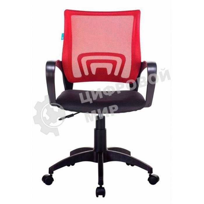 Кресло компьютерное Бюрократ CH-695NLT красный TW-35N сиденье черный TW-11, сетка/ткань, крестовина пластик