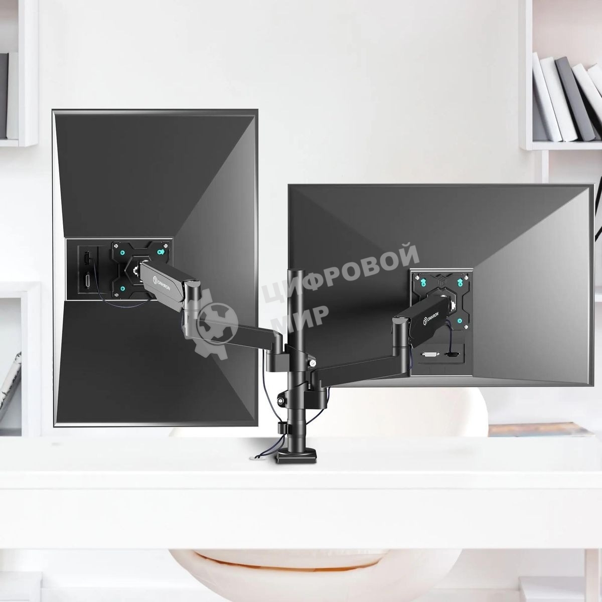 Кронштейн (держатель) ONKRON G140 для двух мониторов 13